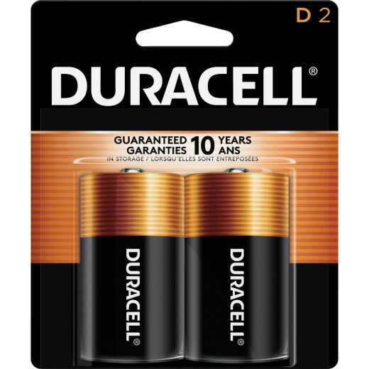 Duracell CopperTop D Alkaline Battery (2-Pack)